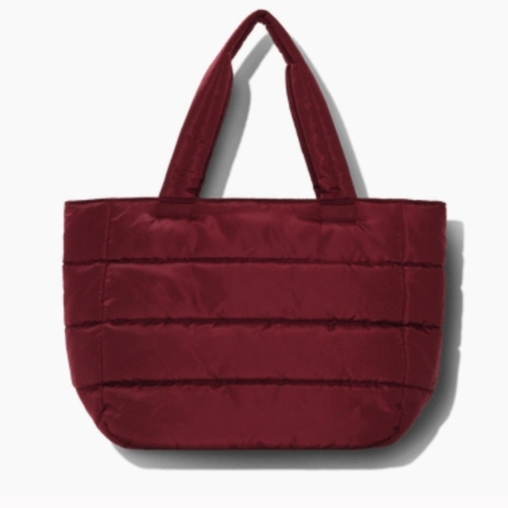 Splits59 Deep Wine Color Quilted Tote Bag. Brand new